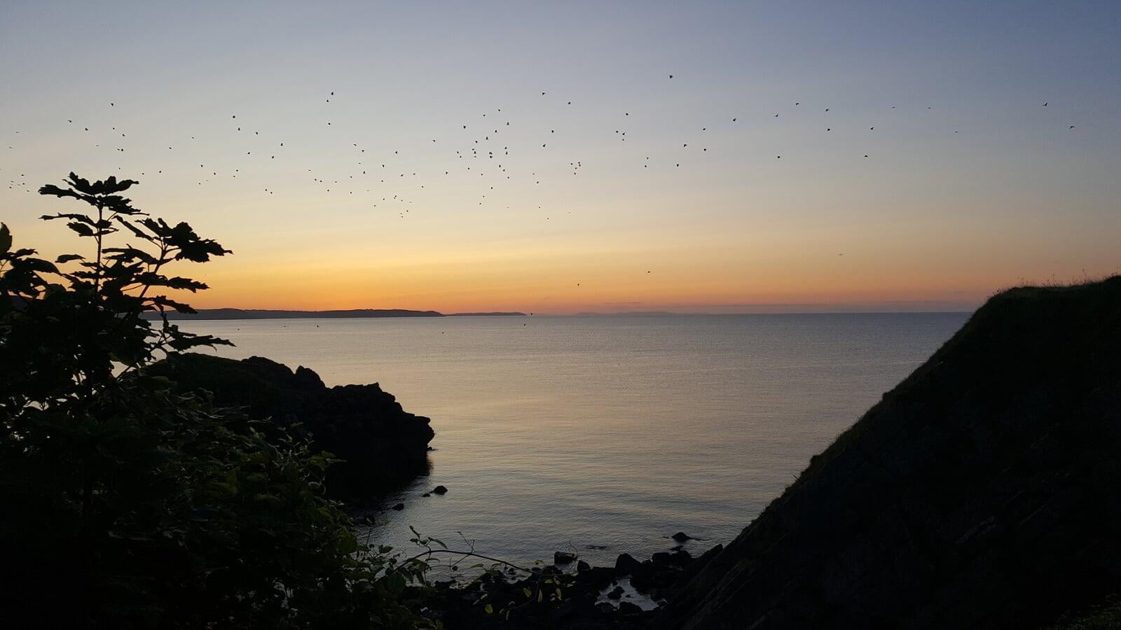 Stunning sunrise over Stackpole Quay near Barafundle Bay, just the spot for an early morning sea swim