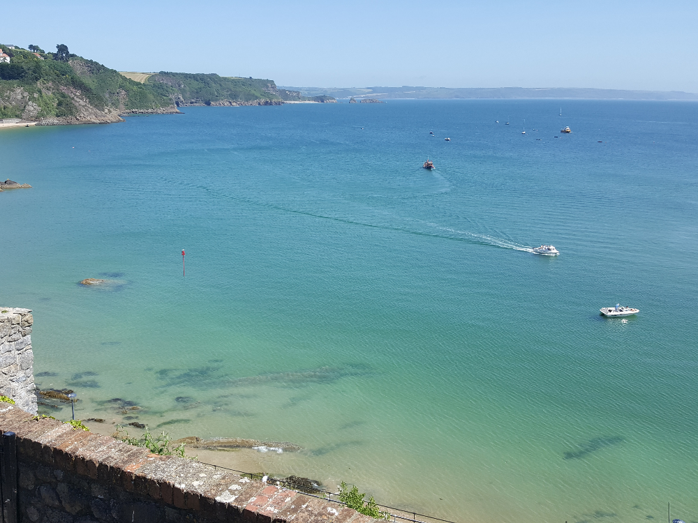 Tenby north beach is a great sea swimming location in Pembrokeshire