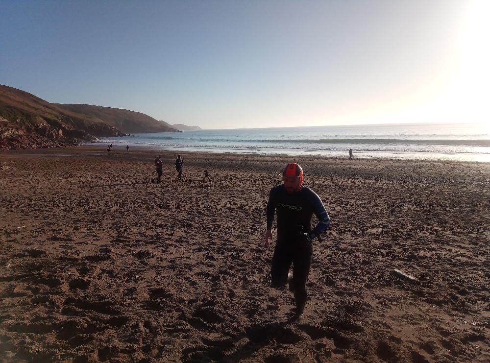 Beach running as part of Neptune Steps 2020 training