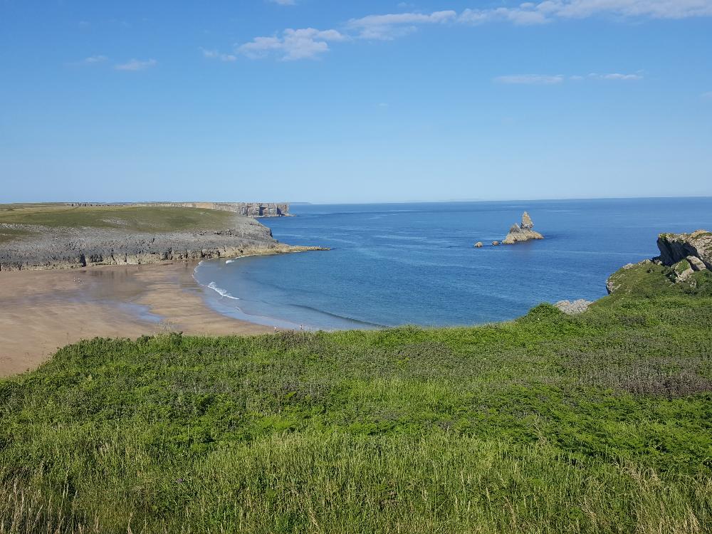 A typical open water swimming location in Pembrokeshire