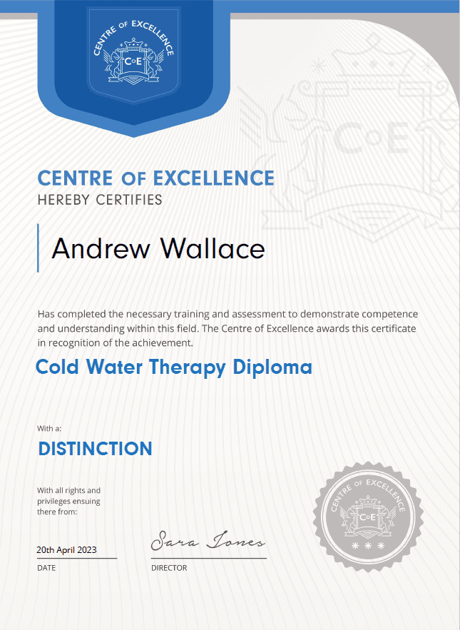 Swim Pembrokeshire cold water therapy diploma