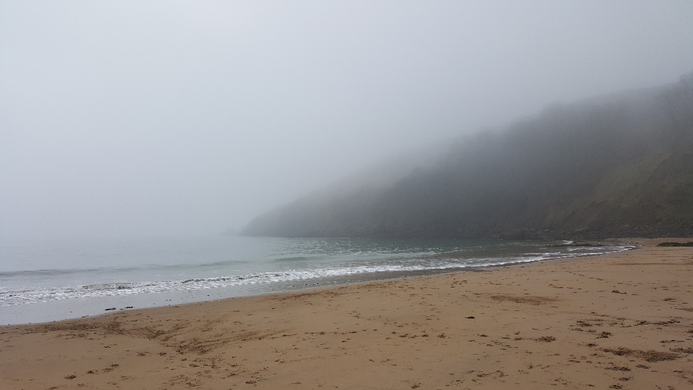 Sea swimming in foul weather takes nerve