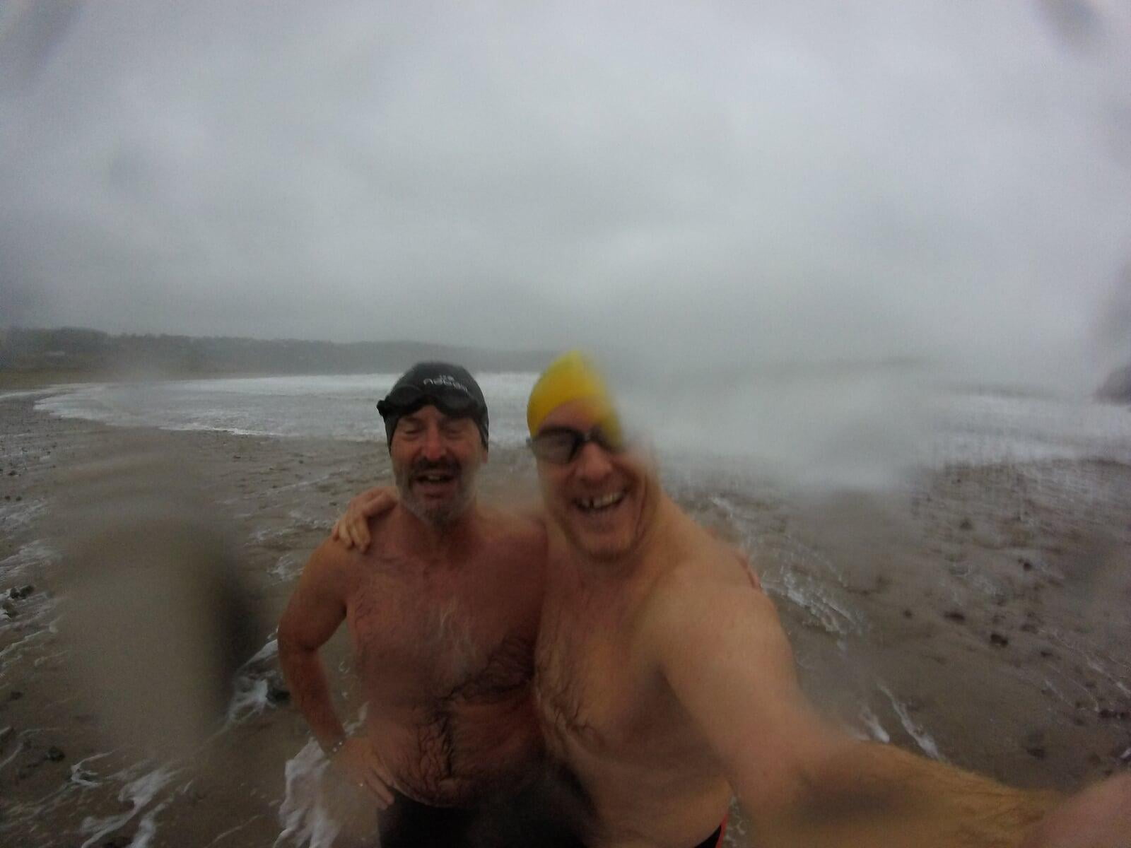 Cold water swimming often results in euphoria