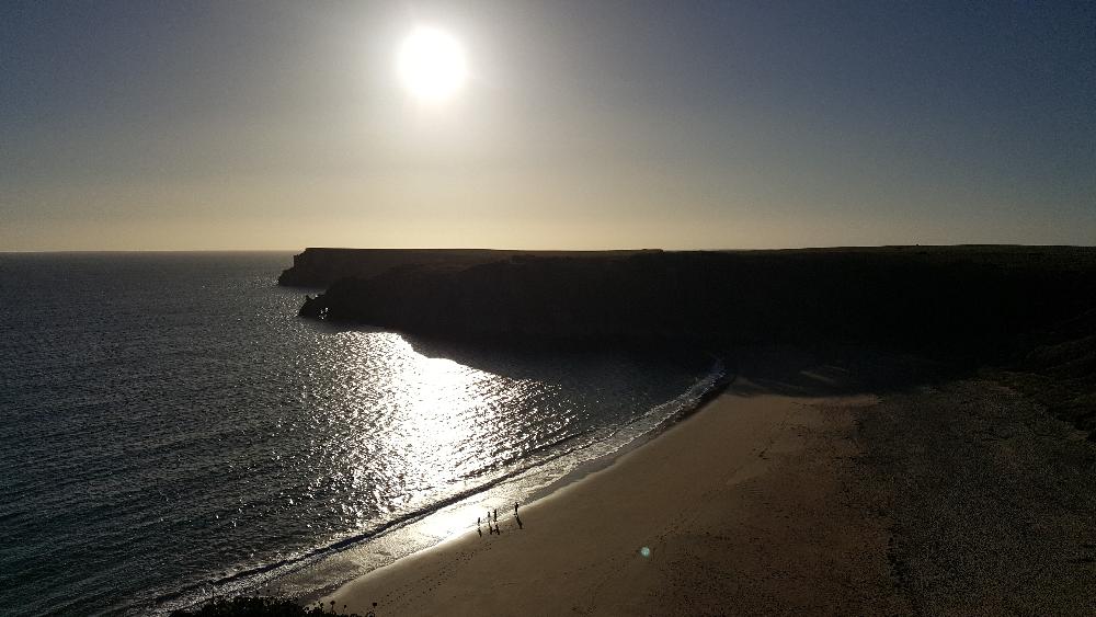 Sea swimming at Barafundle Bay Pembrokeshire