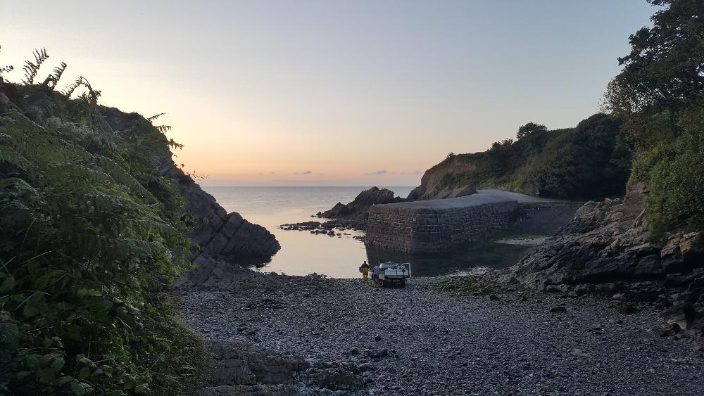 Swim walking involves swimming and walking around the Pembrokeshire coast path