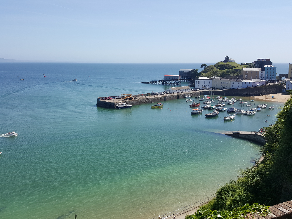 Sea swimming in Tenby on the Iron Man Wales route