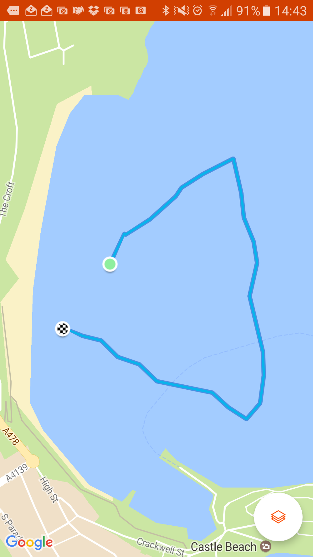 Open Water Swimming Pembrokeshire Tenby, UK