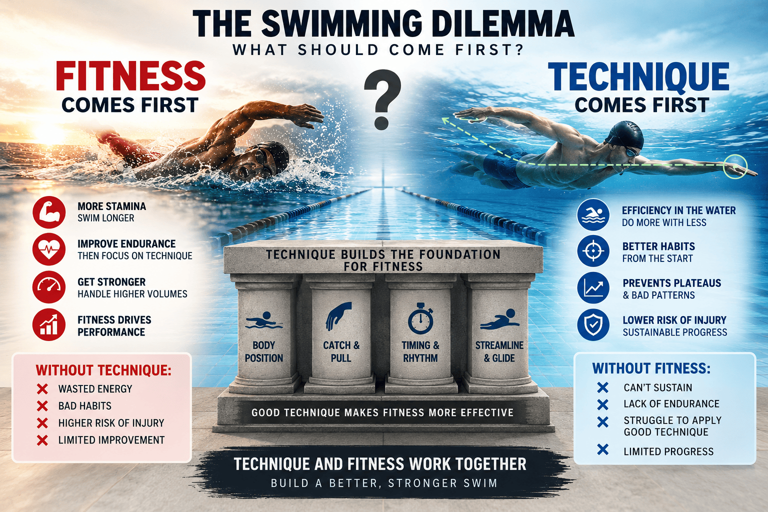 Which Comes First - Swimming Technique Or Fitness