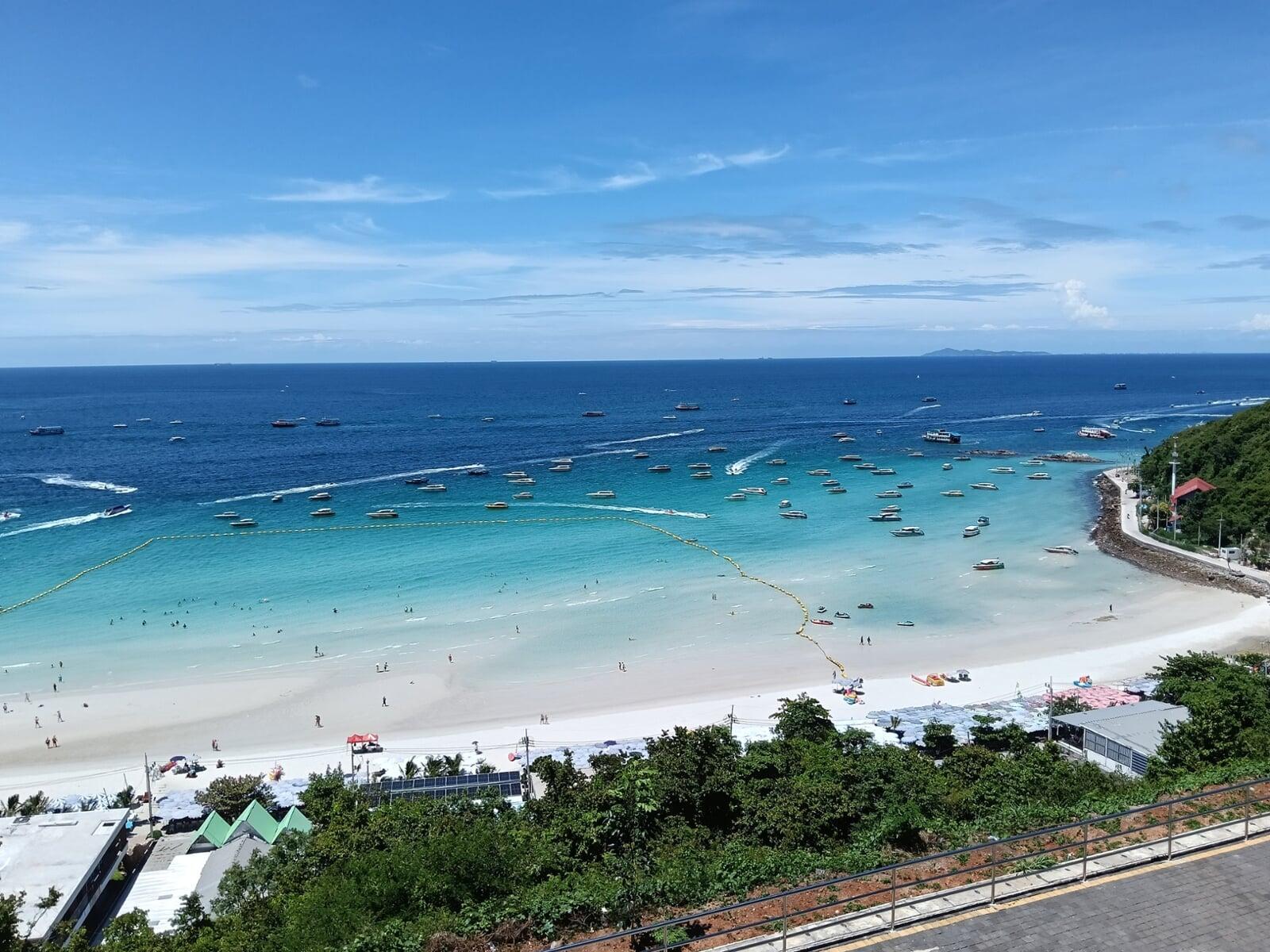 Sea swimming at Ko Larn island in Thailand